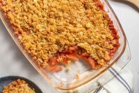 Strawberry Apple Crisp with Cinnamon Oat Topping