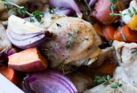 Crispy Oven-Baked Chicken Thighs with Roasted Vegetables
