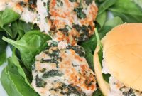 Feta and Spinach Turkey Burgers with Mediterranean Flavor