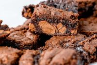 Gooey Rolo-Stuffed Brownies Made from Scratch