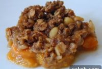 Apricot and Melon Crumble with Toasted Pine Nuts Recipe