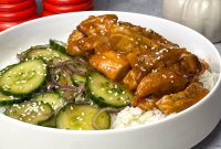 Spicy Chicken Bowl with Sticky Korean BBQ Sauce Recipe