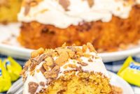 Decadent Butterfinger Pound Cake Recipe with Crunchy Candy Bars