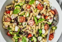 Mediterranean Pasta Salad with Feta, Olives & Fresh Herbs