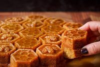 Honey Almond Cake Baked in a Honeycomb Pan
