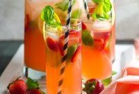 Strawberry Basil Vodka Lemonade Recipe for Summer Cocktails