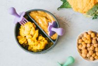 Curried Chickpea & Cauliflower Baby-Led Weaning with Mango Chia Lassi