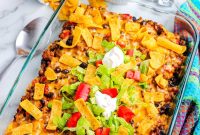 Walking Taco Casserole Recipe: Cheesy Taco Bake for Dinner