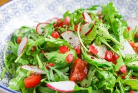 Middle Eastern Rocket Salad with Sumac, Pomegranate & Mint