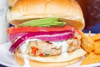 Southwest Turkey Burger Recipe with Avocado and Chipotle Mayo