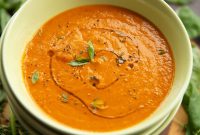 Roasted Tomato Soup Recipe with Garlic and Basil