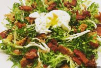 Frisée Salad with Lardons and Poached Egg