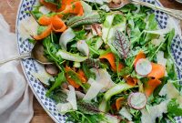 Shaved Vegetable Salad with Parmesan and Lemon Vinaigrette