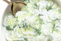 Creamy German Cucumber Salad with Fresh Dill and Yogurt Dressing