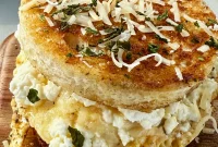 Mediterranean Breakfast Sandwiches on the Blackstone Grill