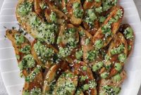 Crispy Air Fryer Fingerling Potatoes with Herb Tahini Drizzle