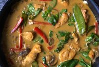 Coconut Chicken Curry with Vegetables and Jasmine Rice