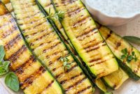 Crispy Grilled Zucchini with Lemon and Garlic