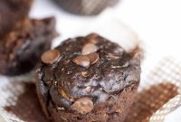Chocolate Zucchini Muffins with Cocoa & Chocolate Chips