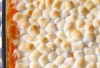 Maple-Glazed Sweet Potato Casserole Topped with Toasted Marshmallows