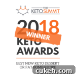 best keto dessert of the year winner 2018