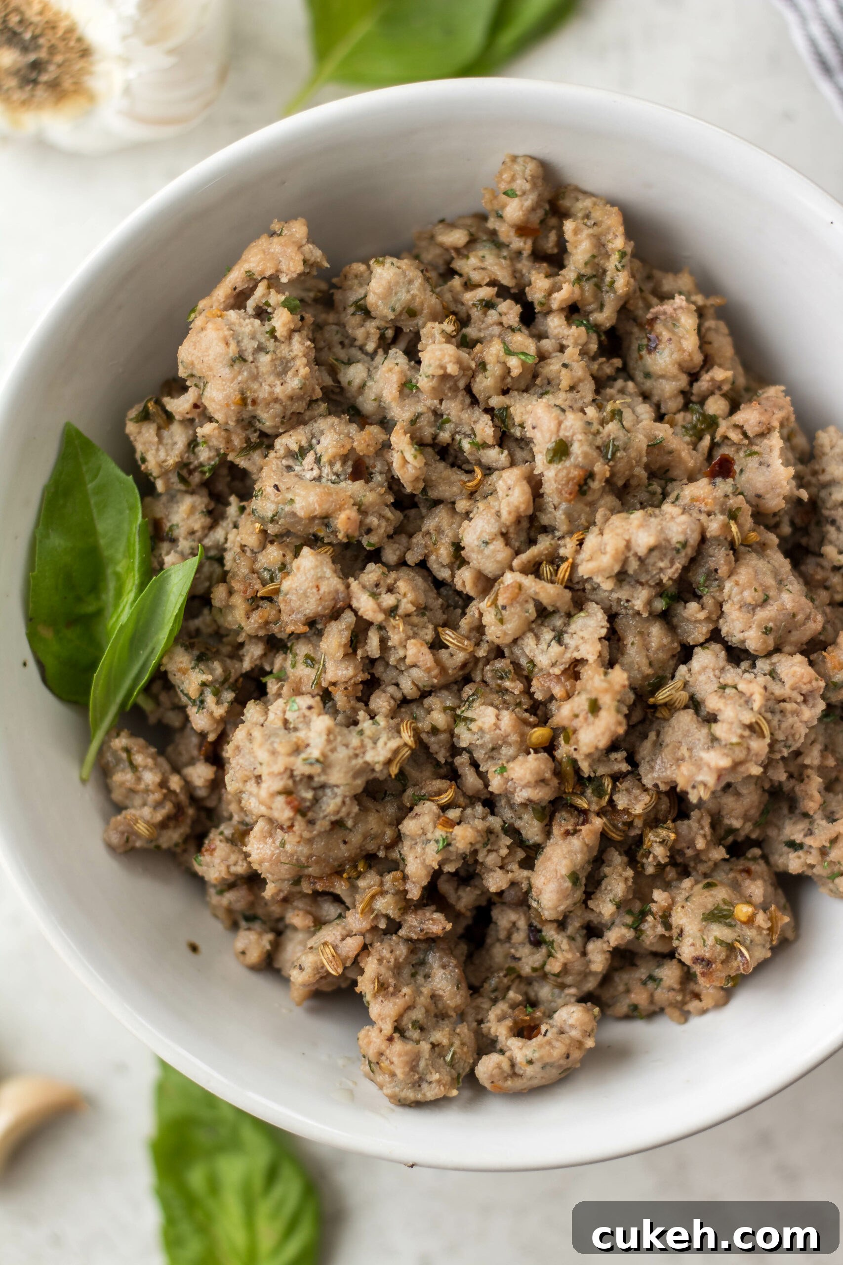 This homemade italian sausage is Whole30 and paleo. It is gluten free and sugar free and is the best way to have a healthy Italian sausage on hand. This recipe uses a few staple ingredients you likely already have on hand and is fast and easy to make. Plus it can be frozen for later or used right away! Stop looking for paleo italian sausage at the store and make your own! #Whole30recipes #healthyporkrecipes #glutenfreepork This homemade italian sausage is Whole30 and paleo. It is gluten free and sugar free and is the best way to have a healthy Italian sausage on hand. This recipe uses a few staple ingredients you likely already have on hand and is fast and easy to make. Plus it can be frozen for later or used right away! Stop looking for paleo italian sausage at the store and make your own! #Whole30recipes #healthyporkrecipes #glutenfreepork