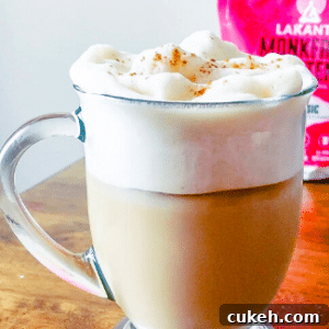 Keto French Toast Latte in clear mug