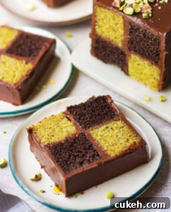 Pistachio Chequered Cake