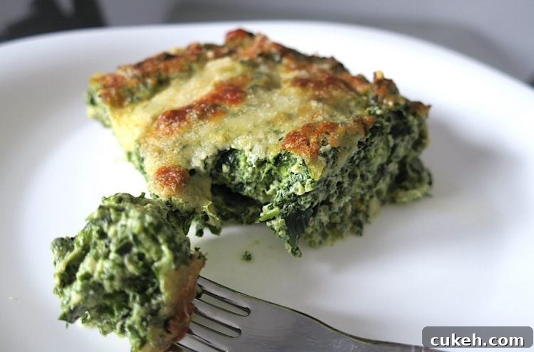 Low-Carb Spinach and Ricotta Casserole Recipe 2 Low Carb Spinach and Ricotta Bake