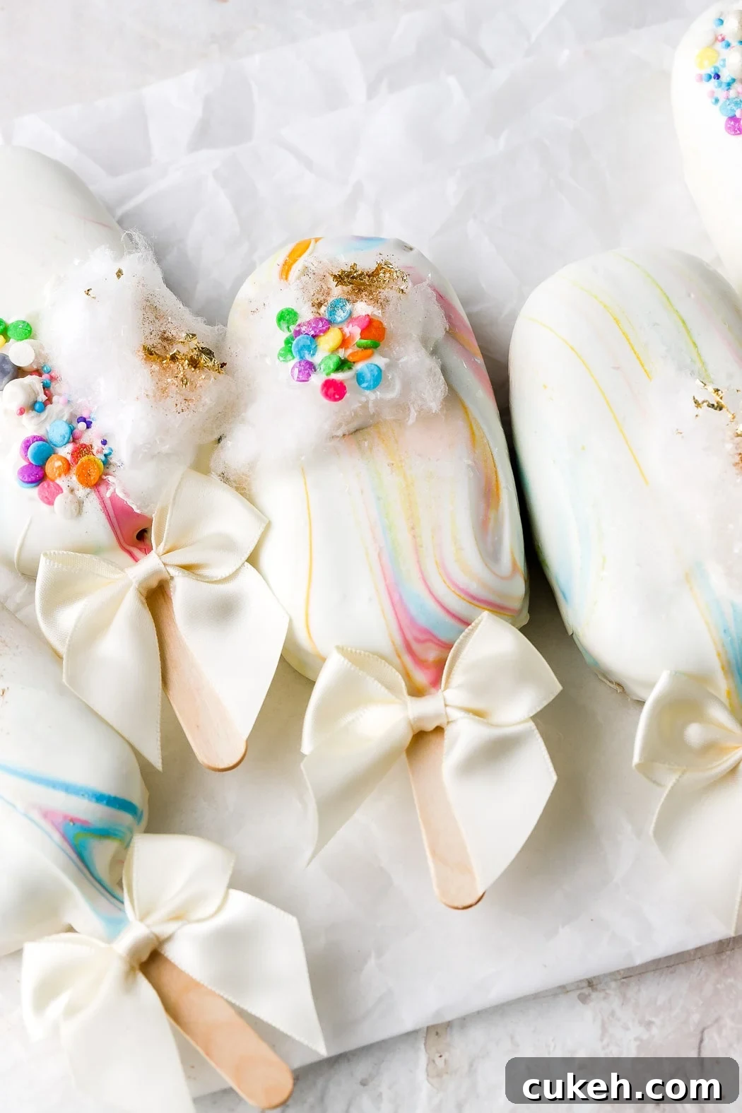 cotton candy cakesicles
