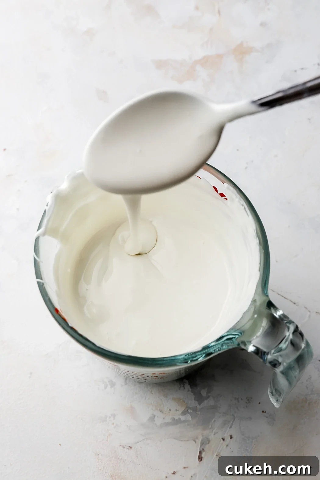 merckens white chocolate candy melts melted