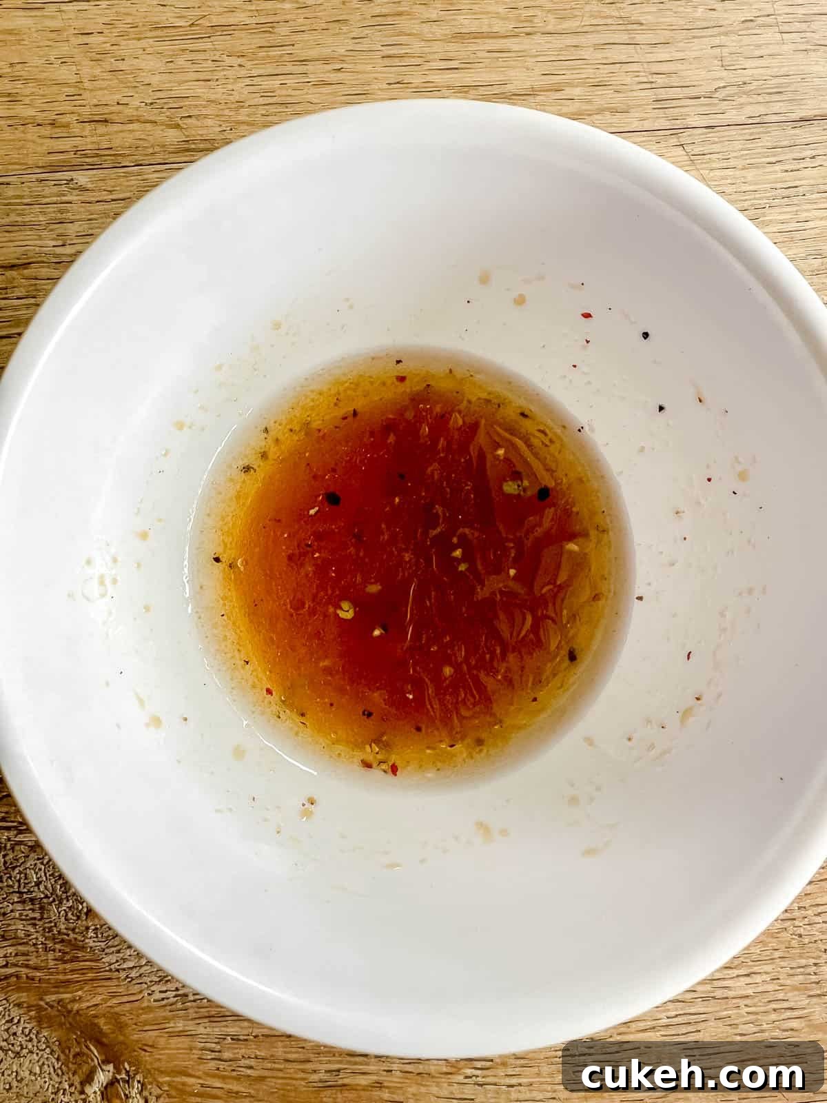 Vanilla vinaigrette in a bowl.