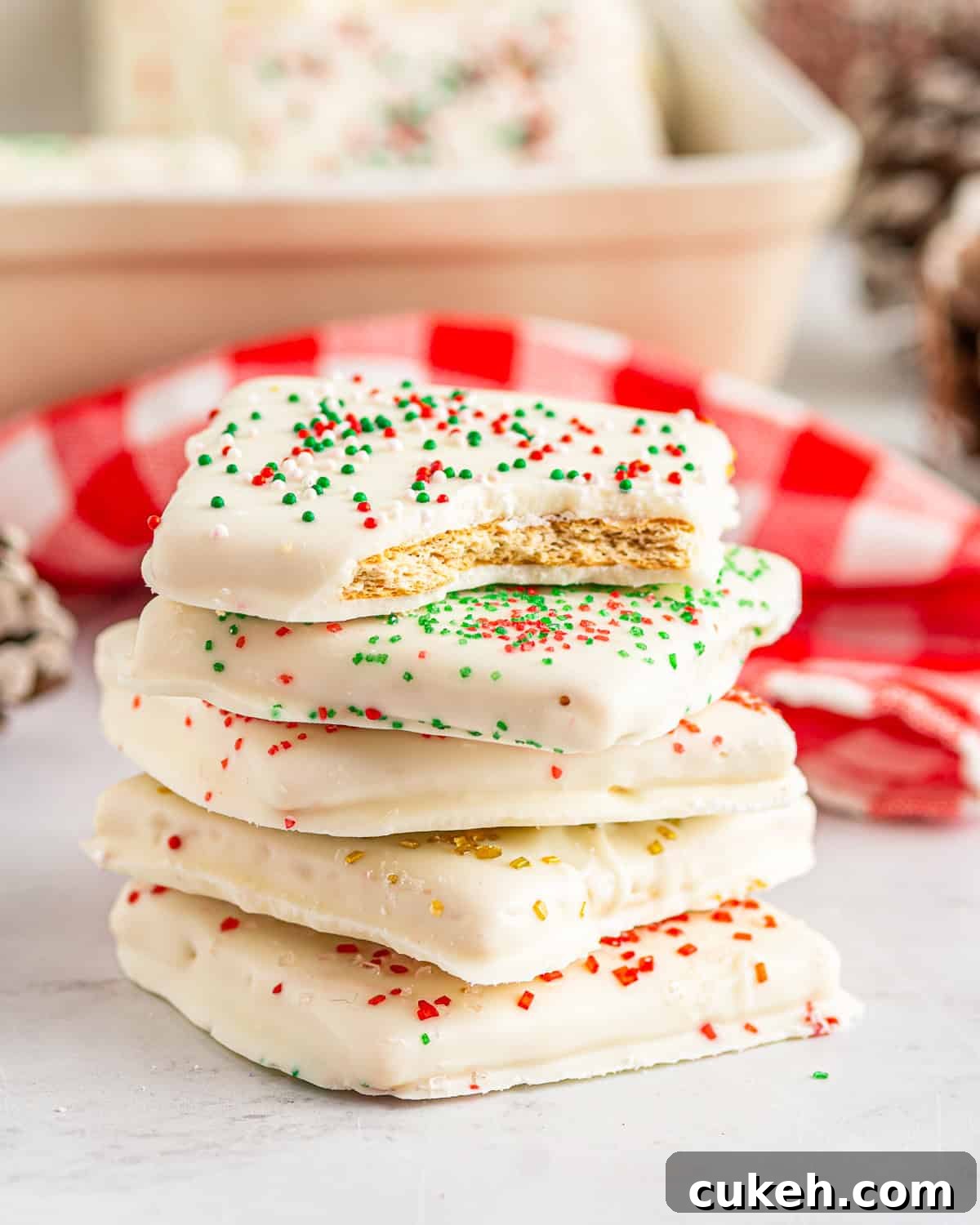 White Chocolate Covered Graham Crackers