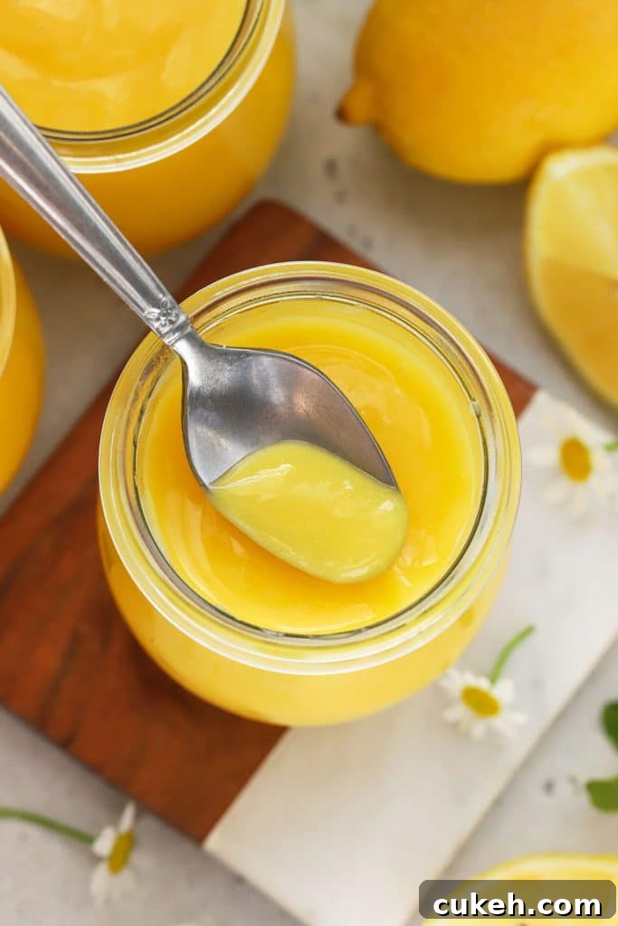 homemade lemon curd in a jar