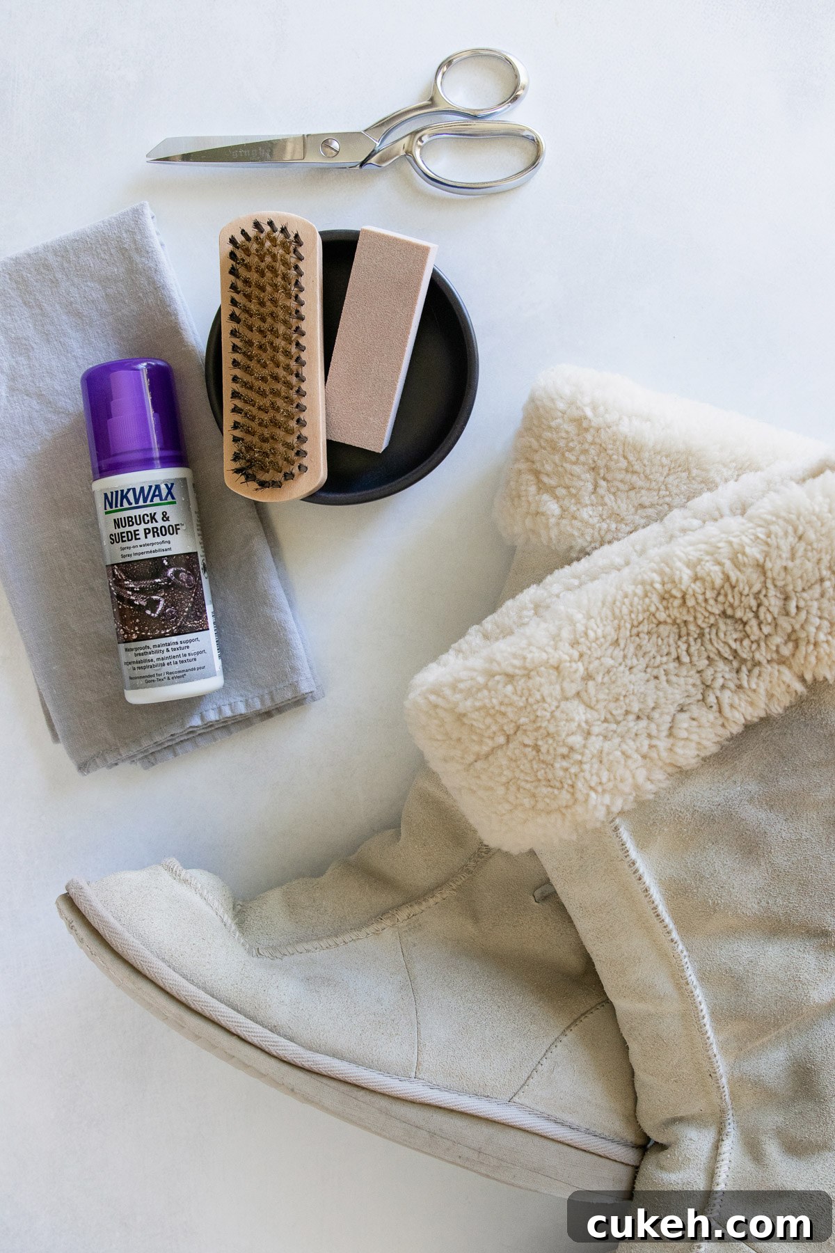 Supplies needed to clean suede boots