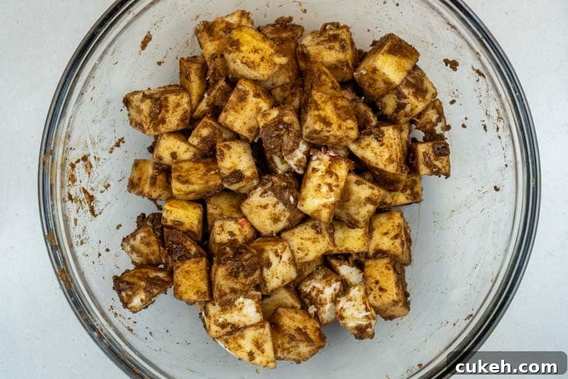 Making the apple mixture