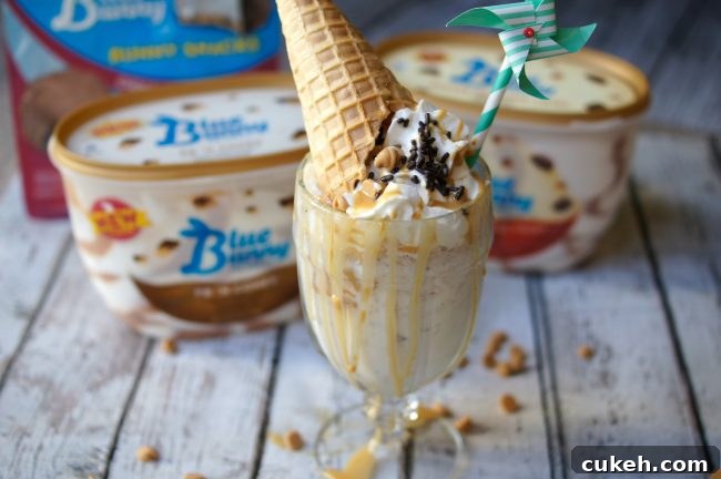 Extreme PB 'N Cones Milkshake Recipe: Peanut Butter & Cone Shake 3 Have you ever had an extreme milkshake? They are popping up in restaurants around the world and each one of the ideas is more crazy than the next! Now you can DIY one at home, whether for parties or just desserts! This Extreme PB ‘N Cones Milkshake recipe is filled with peanut buttery goodness, a touch of chocolate sweets, and a real ice cream cone on top!