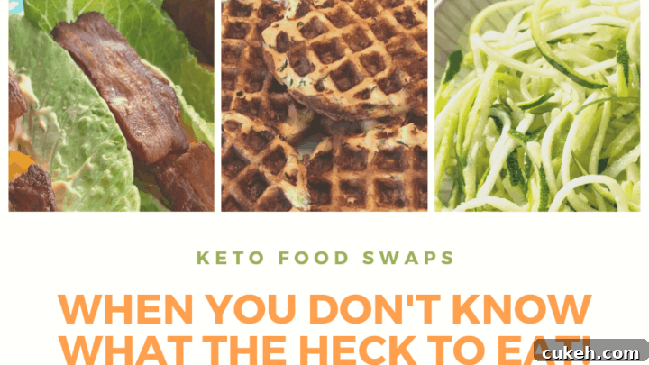 Feature image showing common keto food swaps