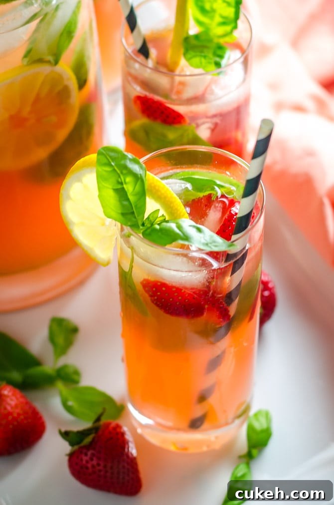 Strawberry Basil Vodka Lemonade Recipe for Summer Cocktails 6 Strawberry Basil Spiked Lemonade. This vodka-spiked cocktail is fruity, refreshing, and perfect for summer. | hostthetoast.com