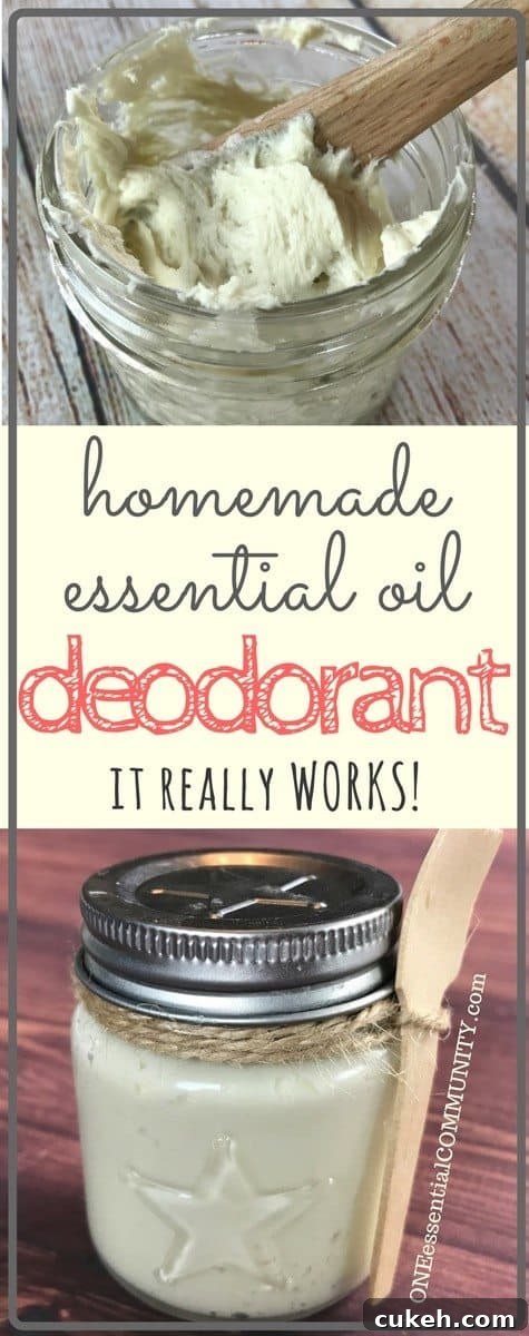 homemade DIY essential oil deodorant recipe that really works
