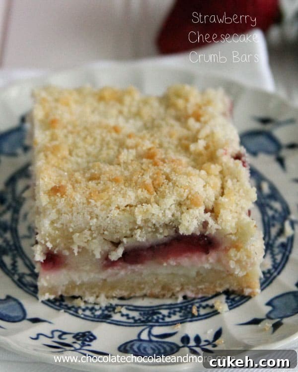 Strawberry Cheesecake Crumb Bars