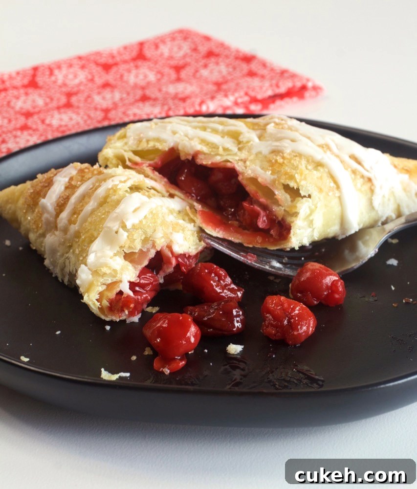 Puff Pastry Cherry Turnovers.