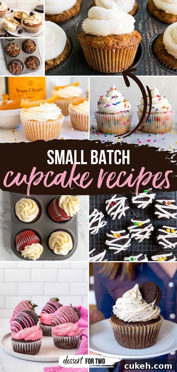 Recipe collection of small batch cupcakes.