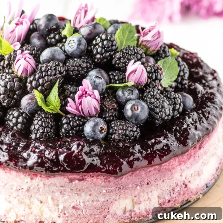 Blackberry cheesecake