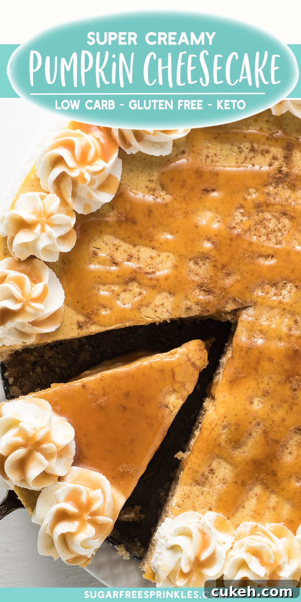 Low-Carb Pumpkin Cheesecake Recipe for Your Holiday Table 17 Plated pumpkin cheesecake