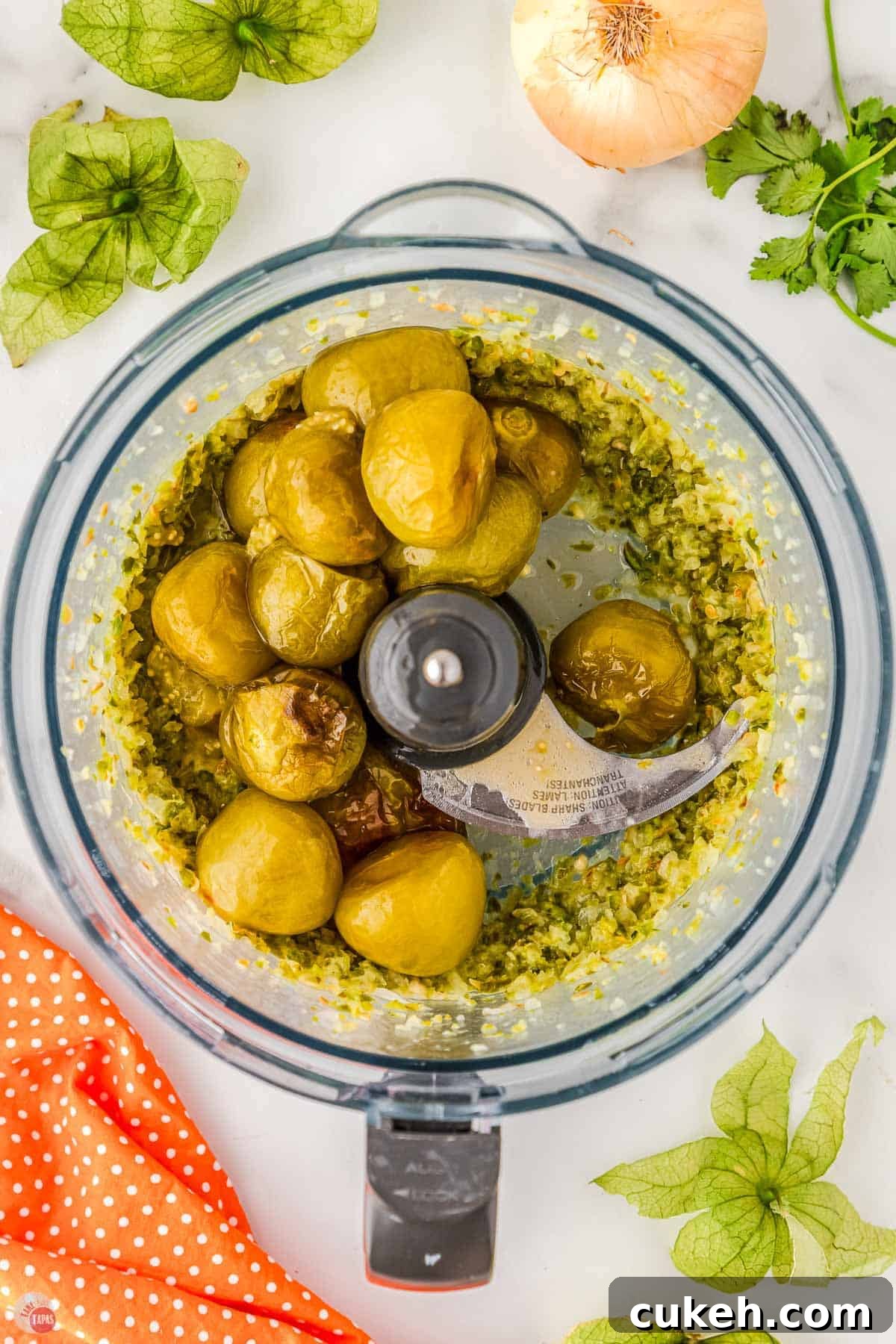 combine tomatillos with rest of recipe
