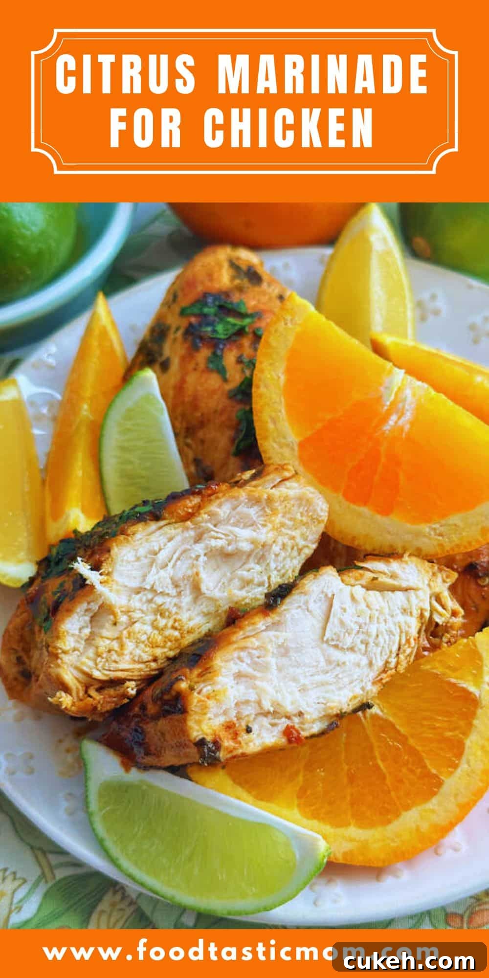 Simple ingredients combine to make the best citrus marinade for chicken, plus a secret ingredient for extra juicy boneless chicken breasts.