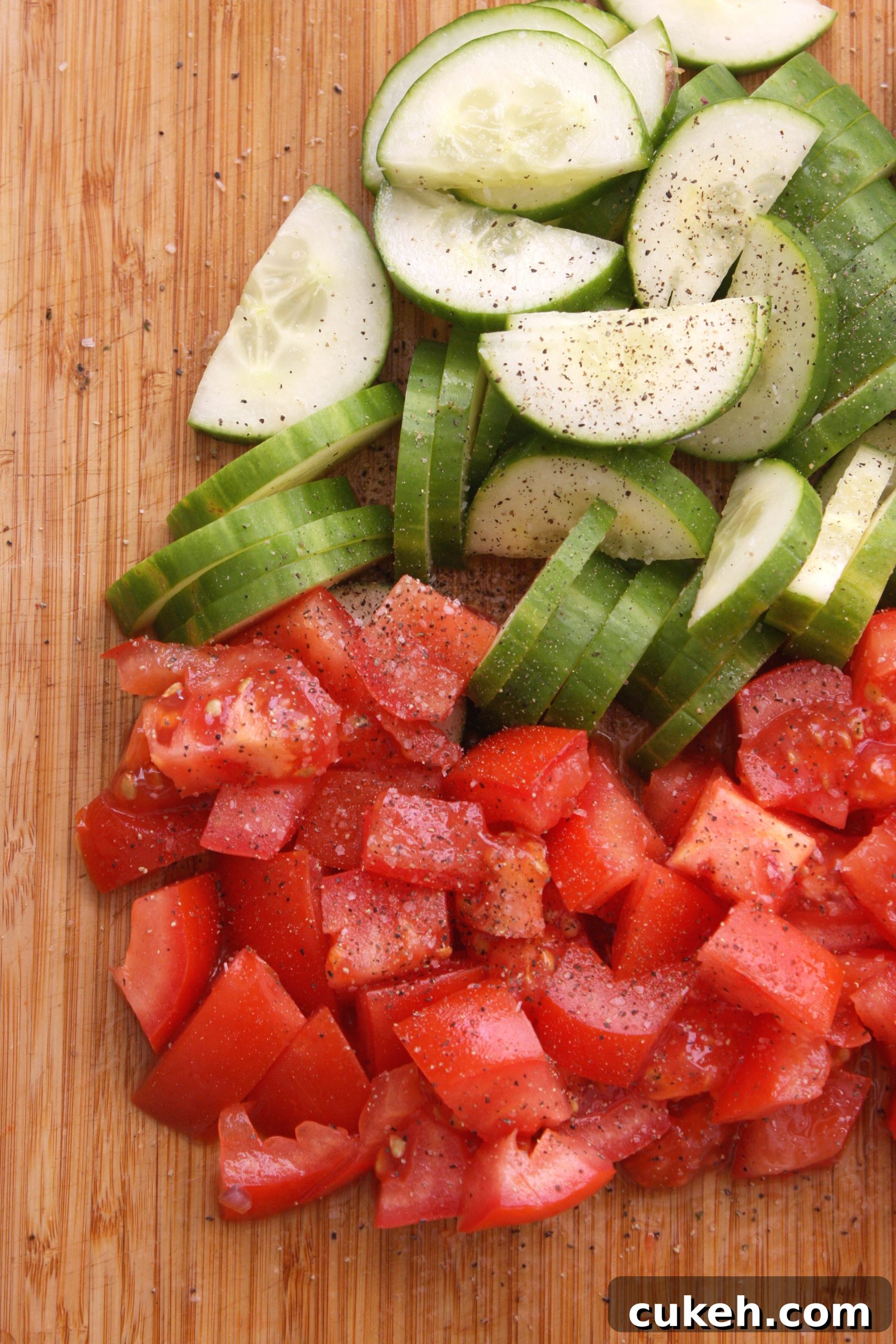 Cucumber and tomatoes