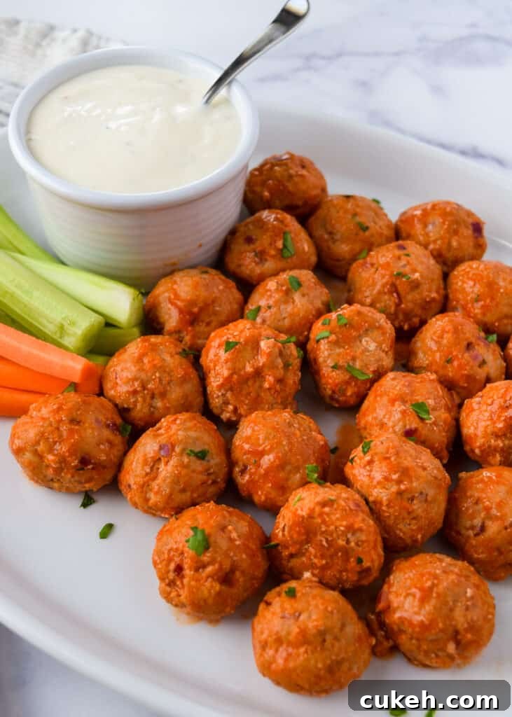 Easy Buffalo Turkey Meatballs