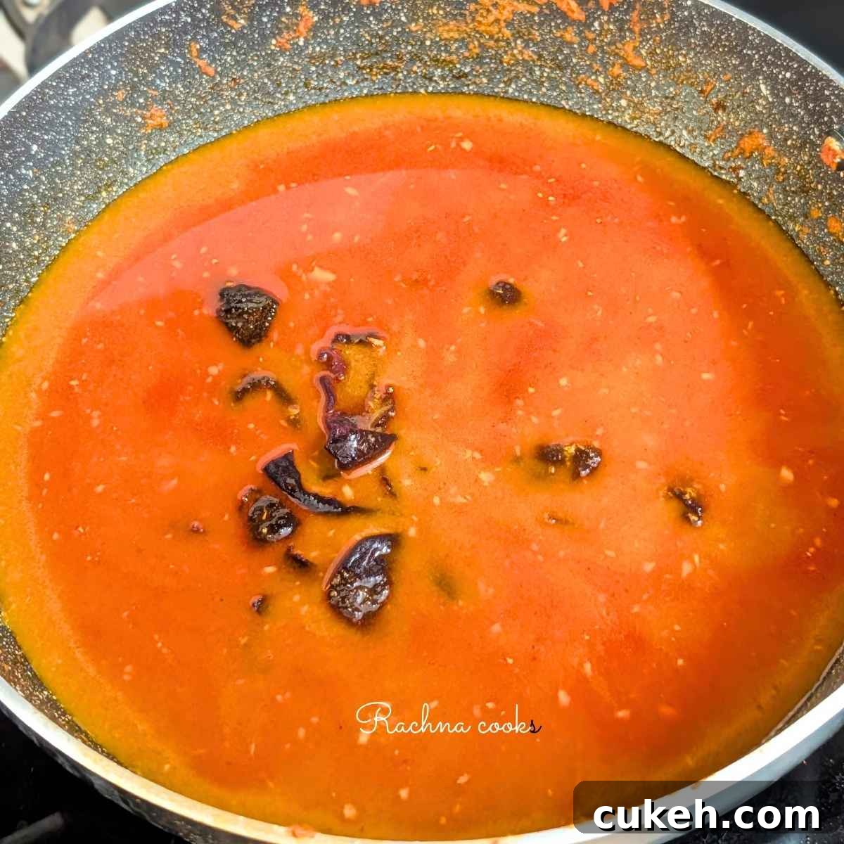 Malvani curry with added kokum, Malvani curry powder, salt and water